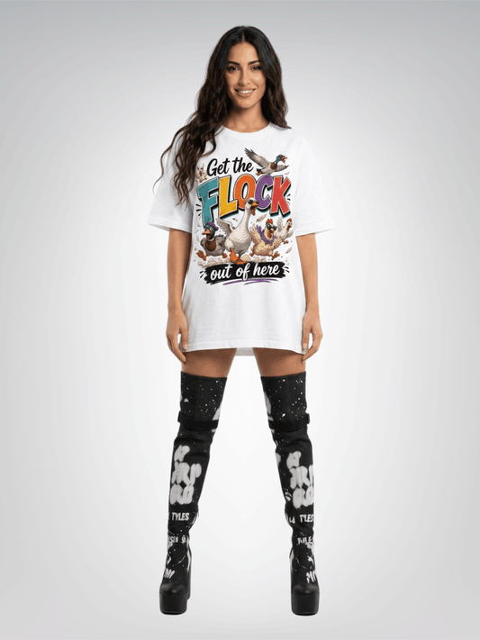 Get the FLOCK Out of Here - Duck Brigade Heavyweight Unisex Tee