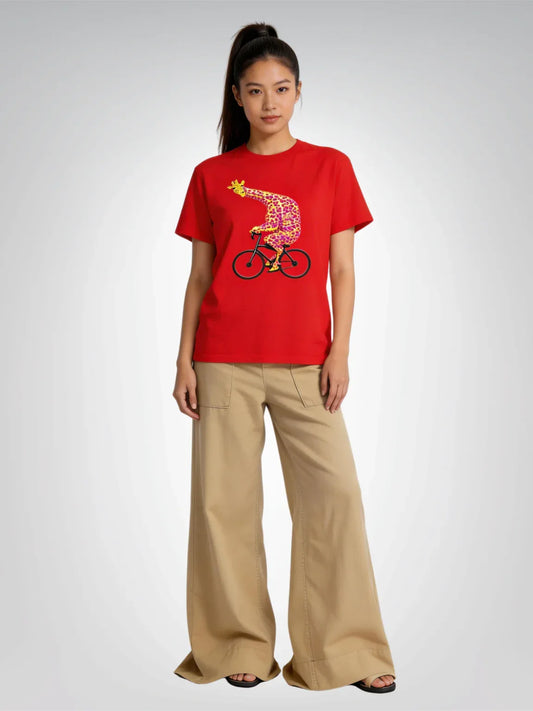 Giraffe on the Go - Straight Outta Africa - Heavyweight Unisex Tee