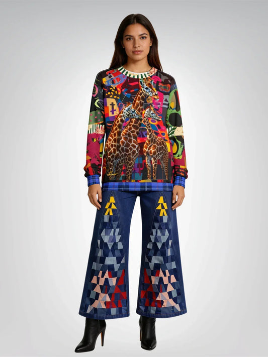 Giraffes of Tanzania - Straight Outta Africa Collection - Unisex Sweatshirt (Gold Label)