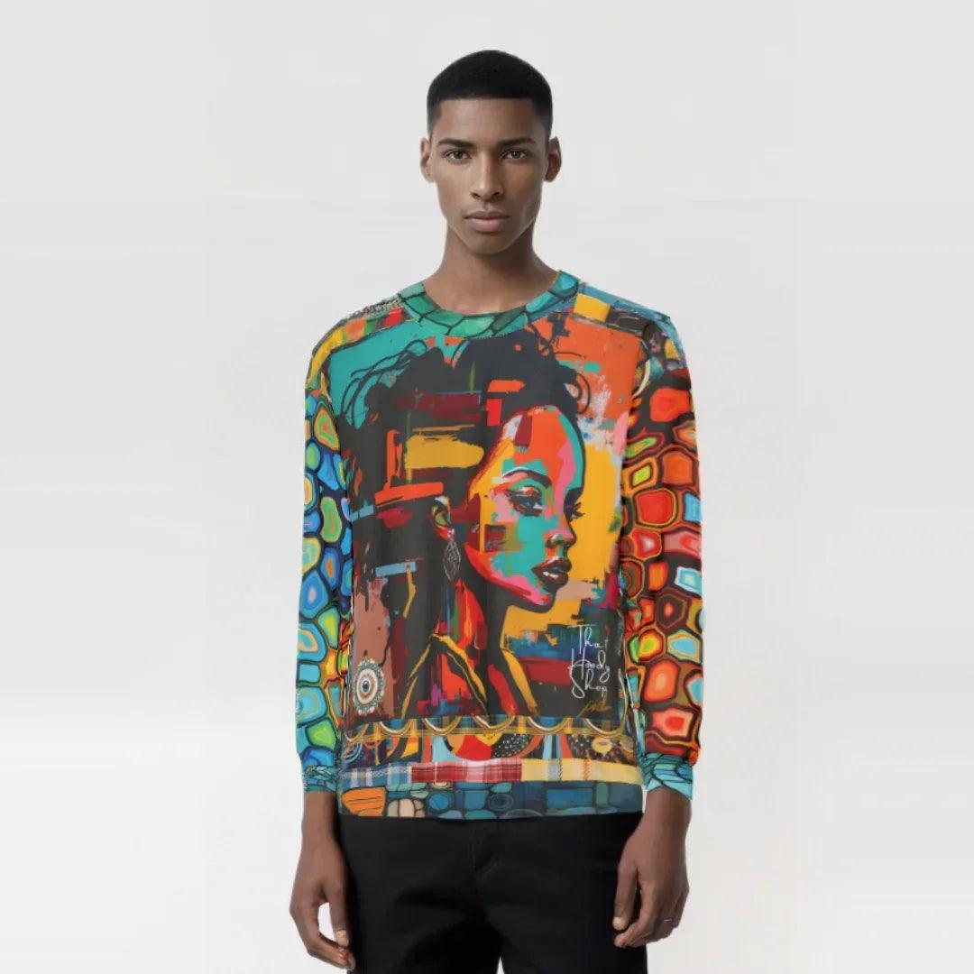 Girl in Colorblock Graffiti Unisex Sweatshirt (Gold Label)