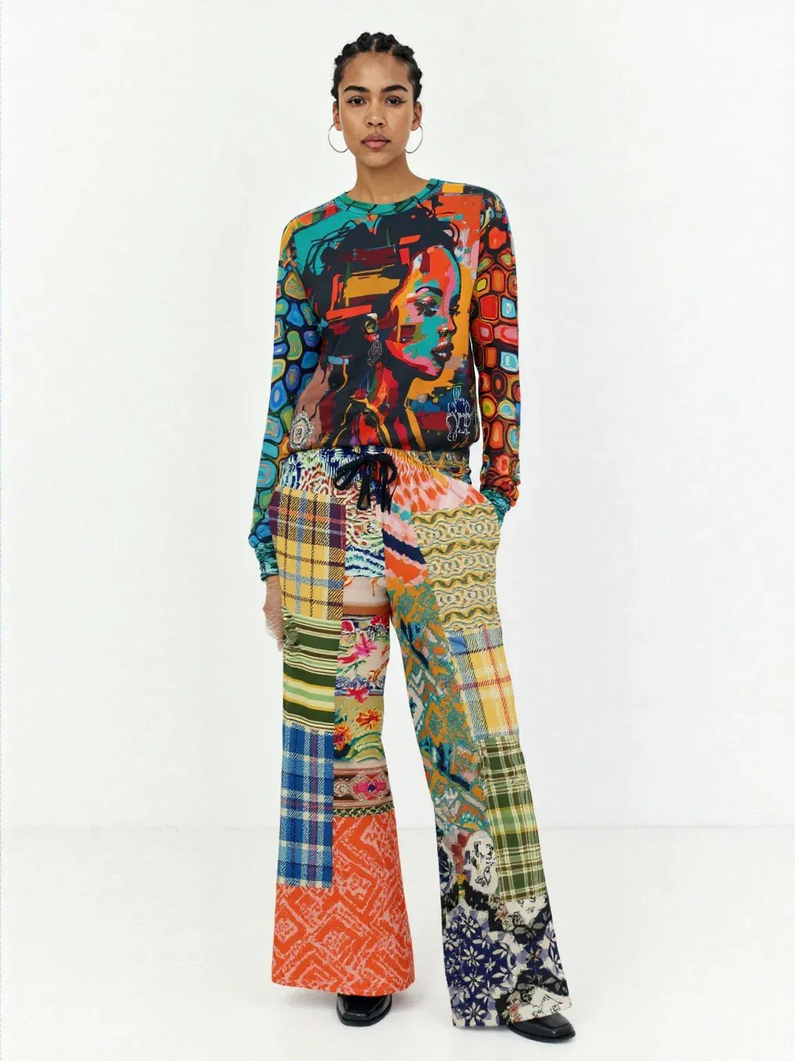 Girl in Colorblock Graffiti Unisex Sweatshirt (Gold Label)