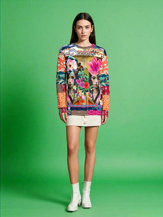 Girls Wrapped in Silk Robes Unisex Sweatshirt (Gold Label)