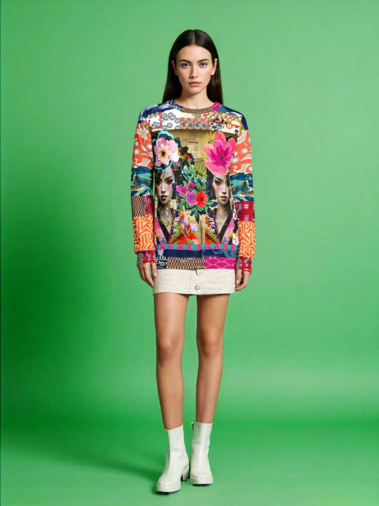 Girls Wrapped in Silk Robes Unisex Sweatshirt (Gold Label)