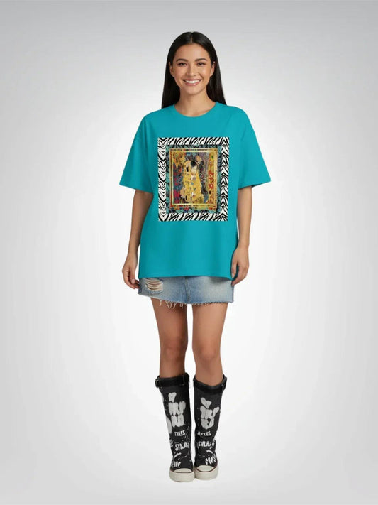 Give Me a Kiss - Klimt - Great Artists - Heavyweight Unisex Tee