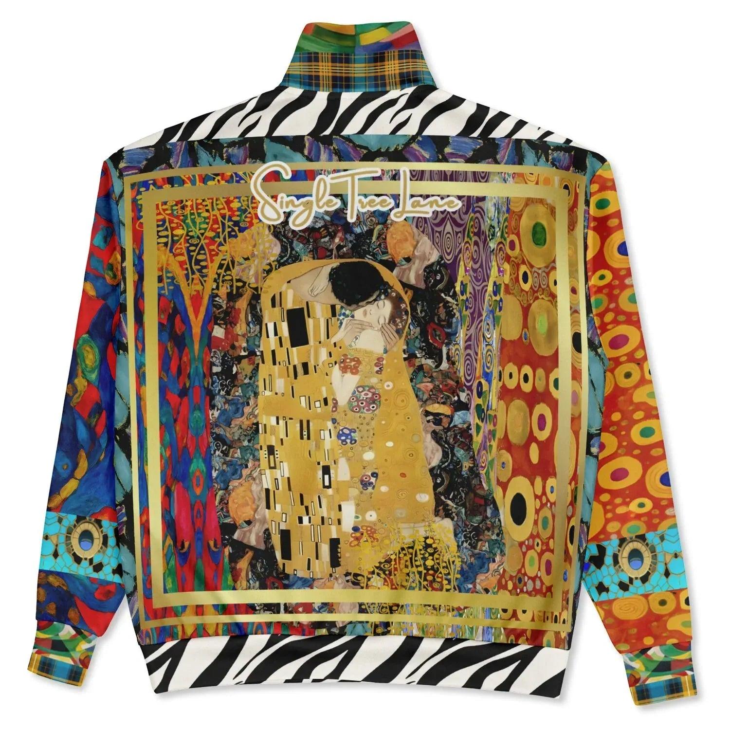 Give Me a Kiss -Klimt - Art Deco Print Heavyweight Oversized Quarter Zip Sweatshirt