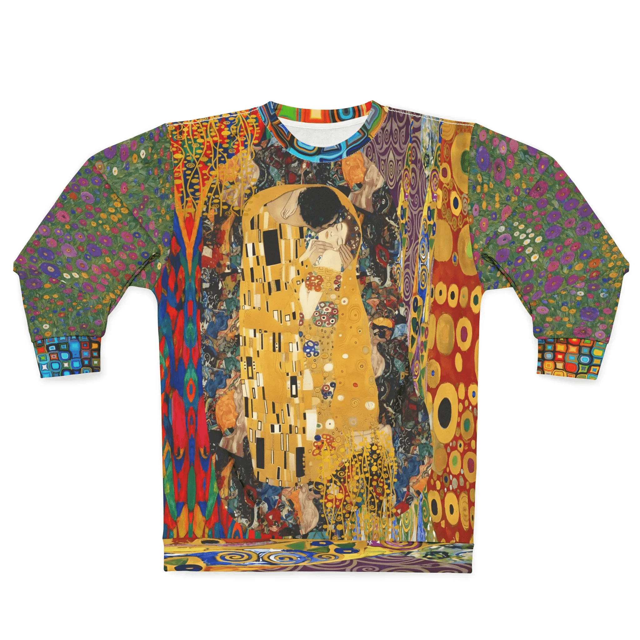 Give Me a Kiss - Klimt - Art Deco Print Unisex Sweatshirt (Gold Label)