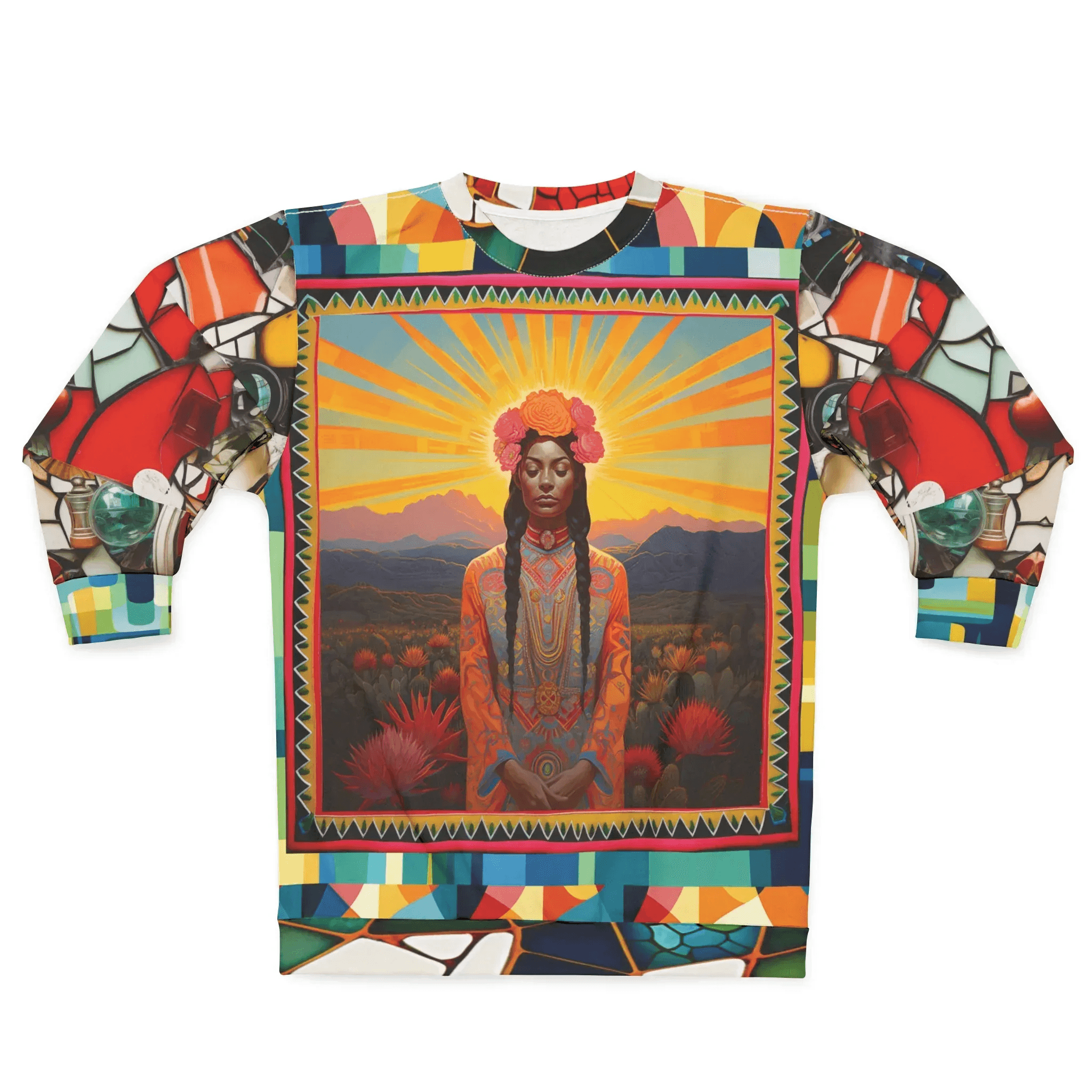 Goddess of the Harvest Mexican Chicomecōātl Unisex Sweatshirt (Gold Label)