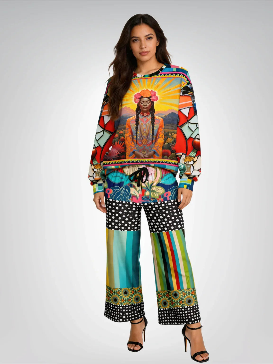 Goddess of the Harvest Mexican Chicomecōātl Unisex Sweatshirt (Gold Label)