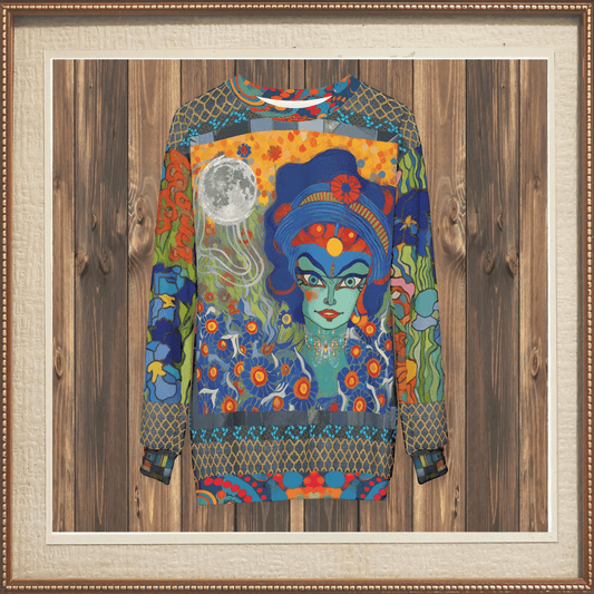 Goddess of the Seven Sisters Floral Print Unisex Sweatshirt (Gold Label)