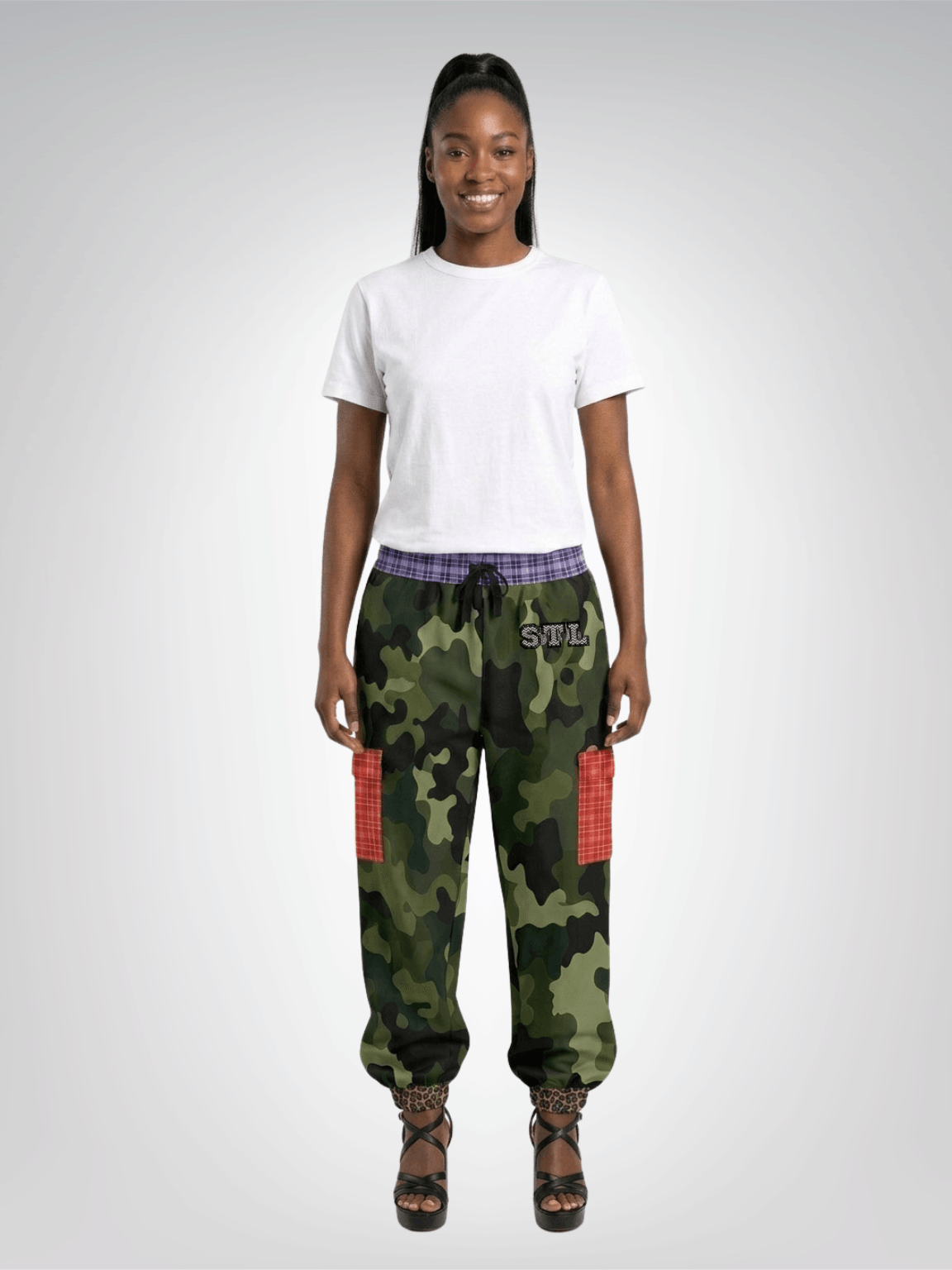 Gold Fish in Garden Splendor Eco-Poly Cargo Joggers