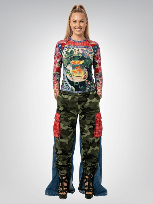 Gold Fish in Garden Splendor Women's Rash Guard - Matisse