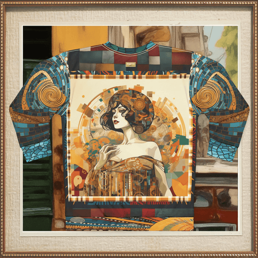 Golden Girl of Flapping Mosaic Print Unisex Sweatshirt (Gold Label)