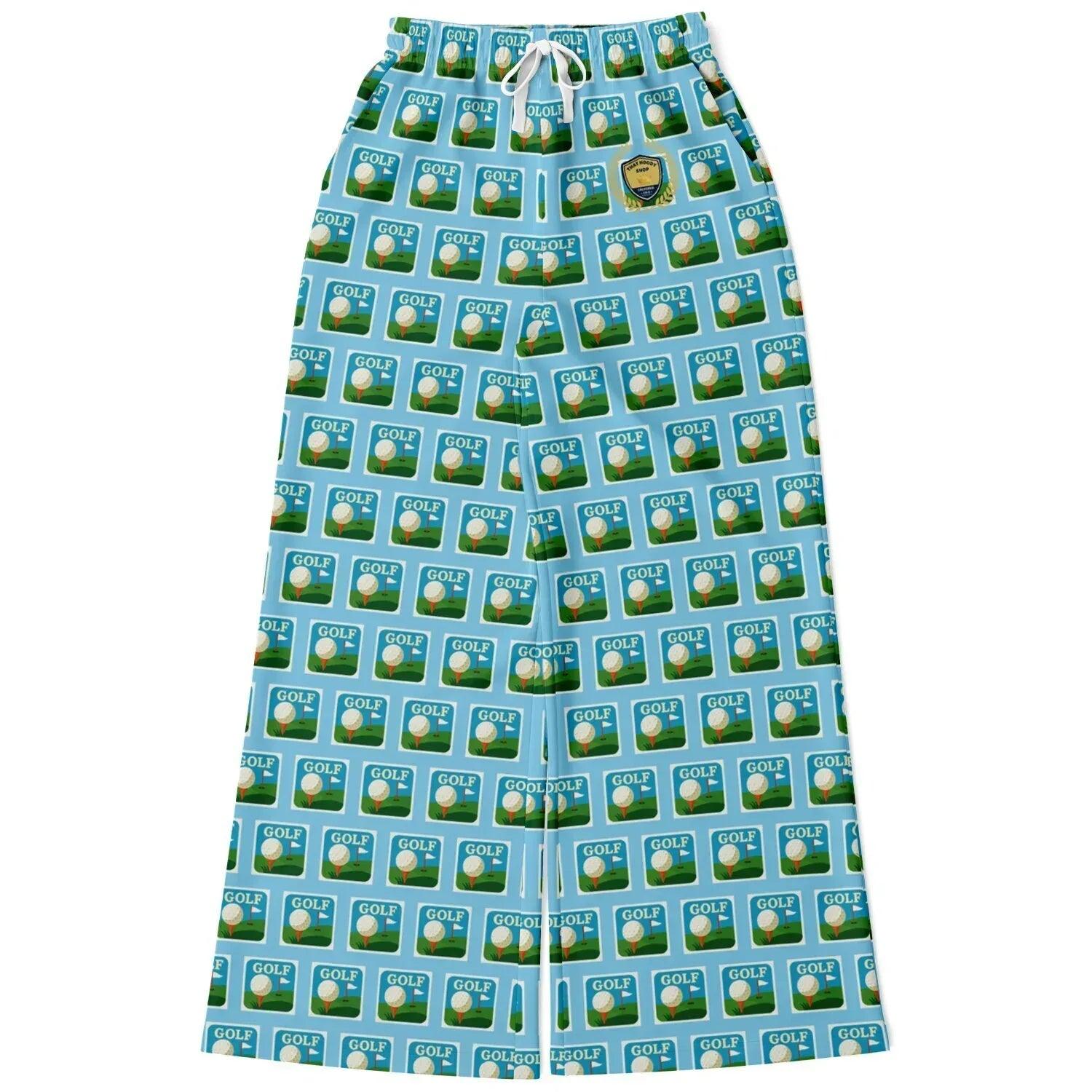 Golf - Hole in One in Blue Skies Eco-Poly Wide Leg Pants