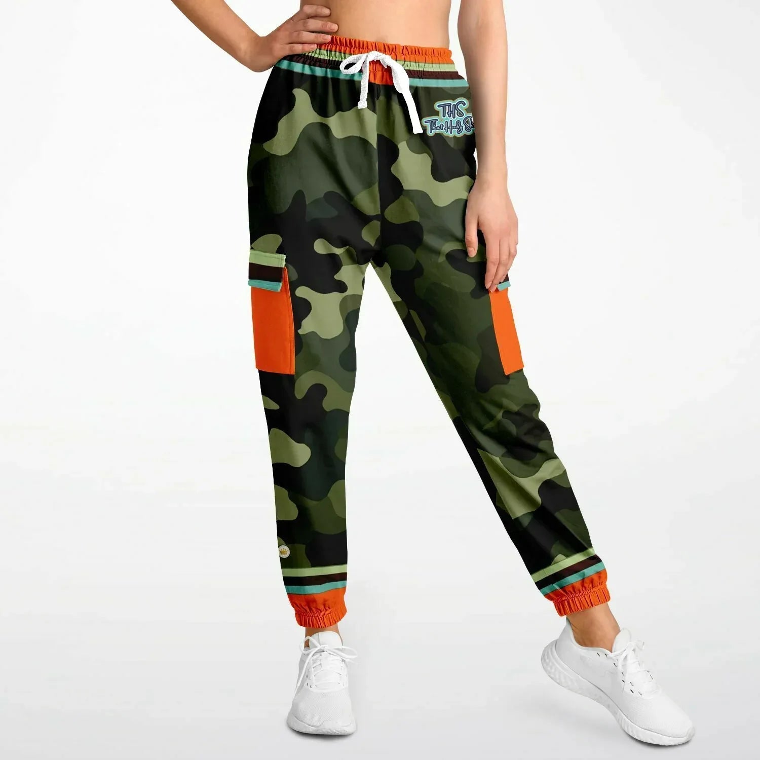 Government Issued Green Camo Eco-Poly Unisex Cargo Joggers