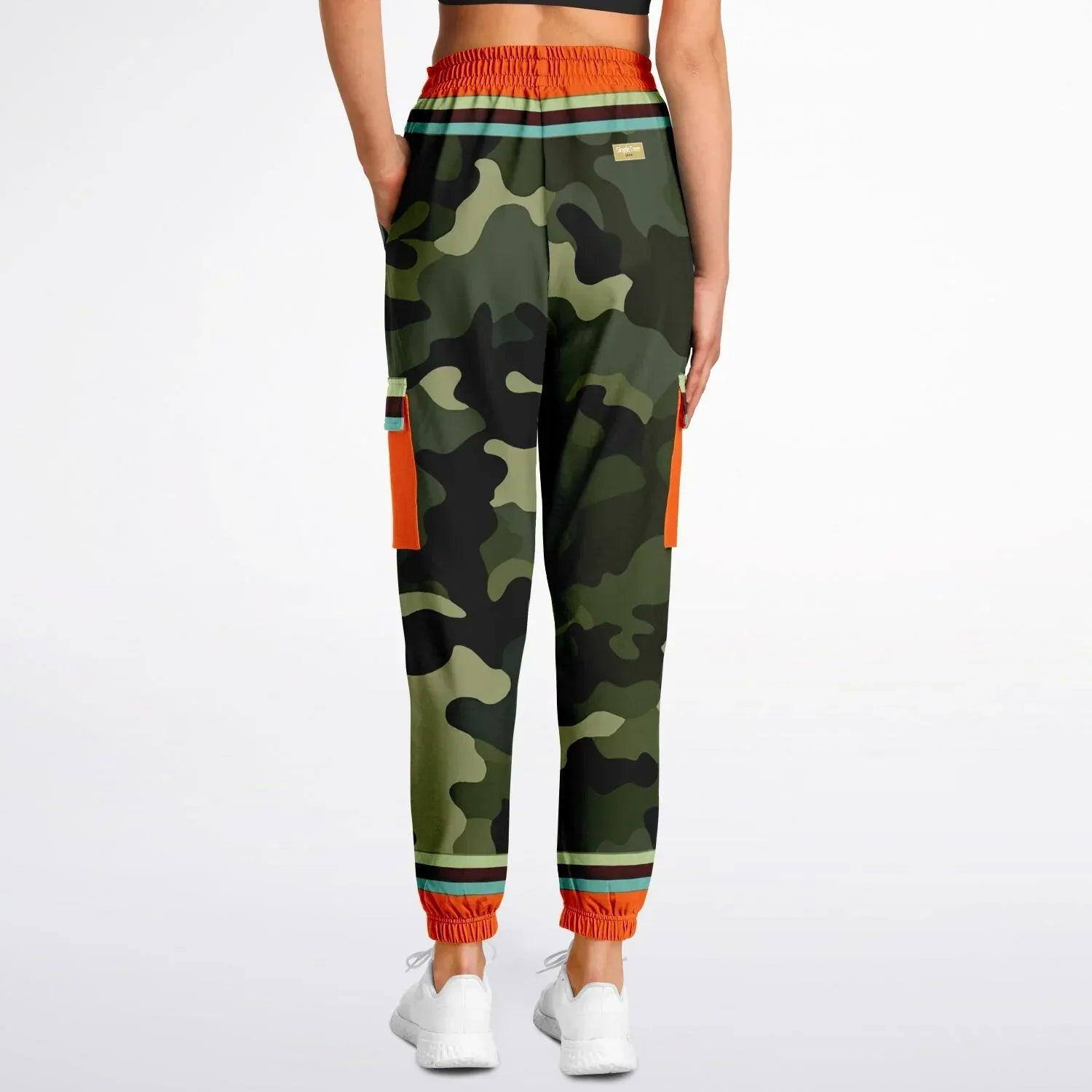 Government Issued Green Camo Eco-Poly Unisex Cargo Joggers