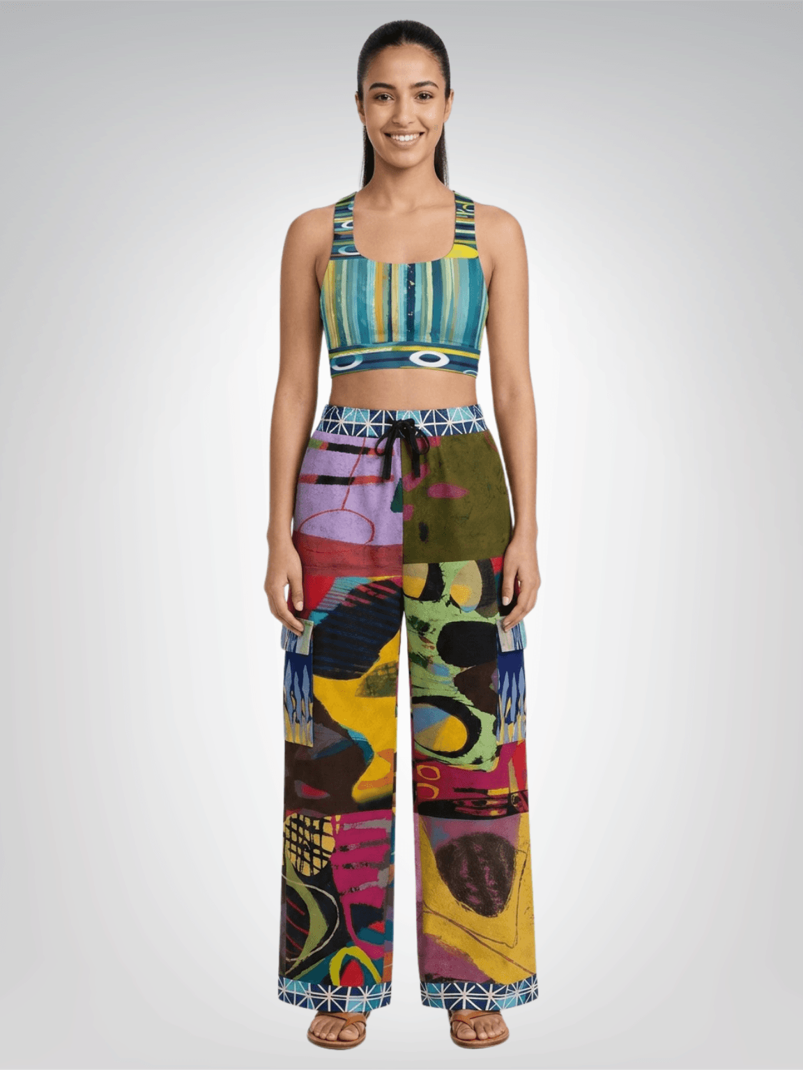 Beautiful Chaos Abstract Art Print Cargo Pants