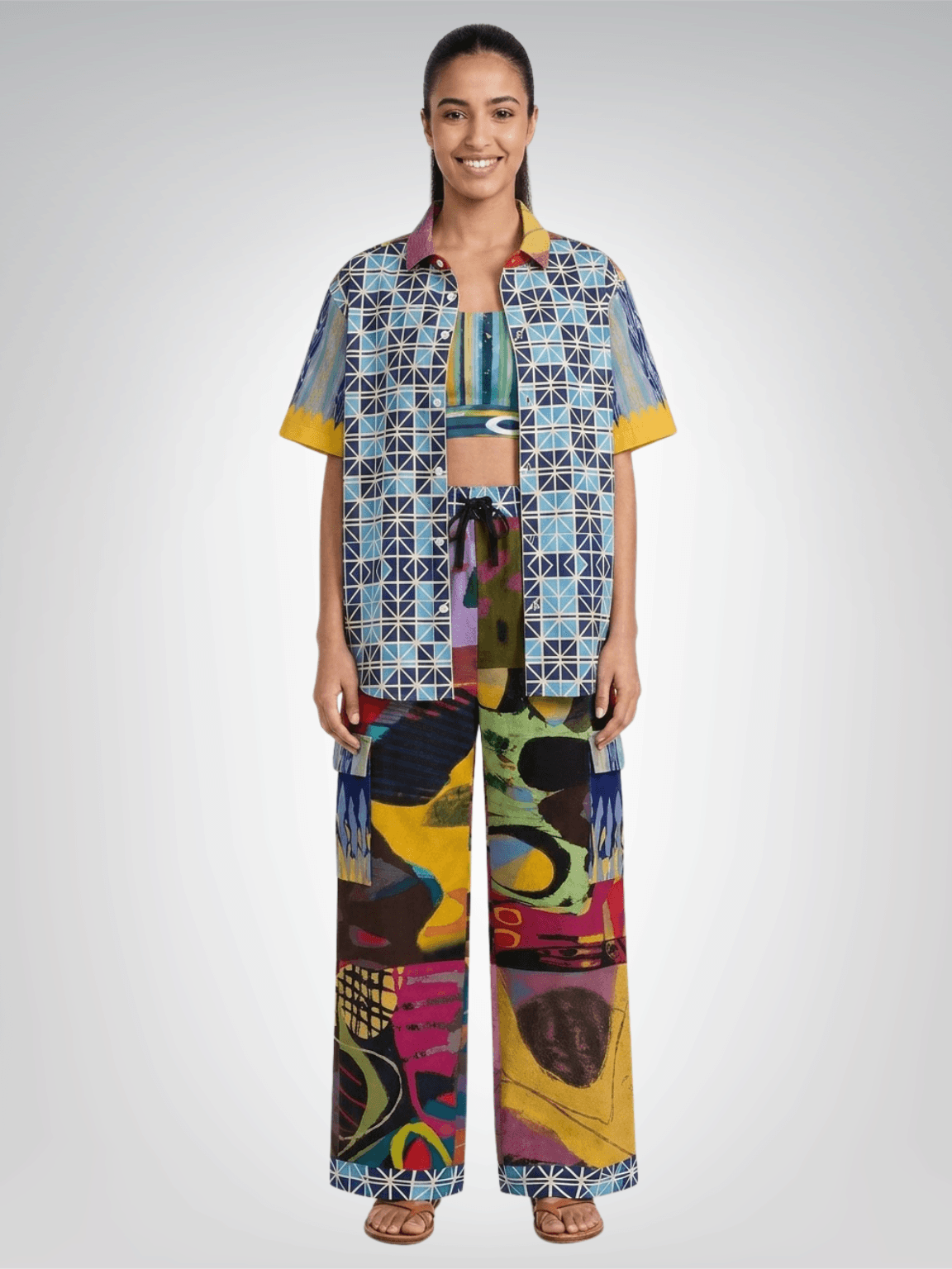 Beautiful Chaos Abstract Art Print Cargo Pants