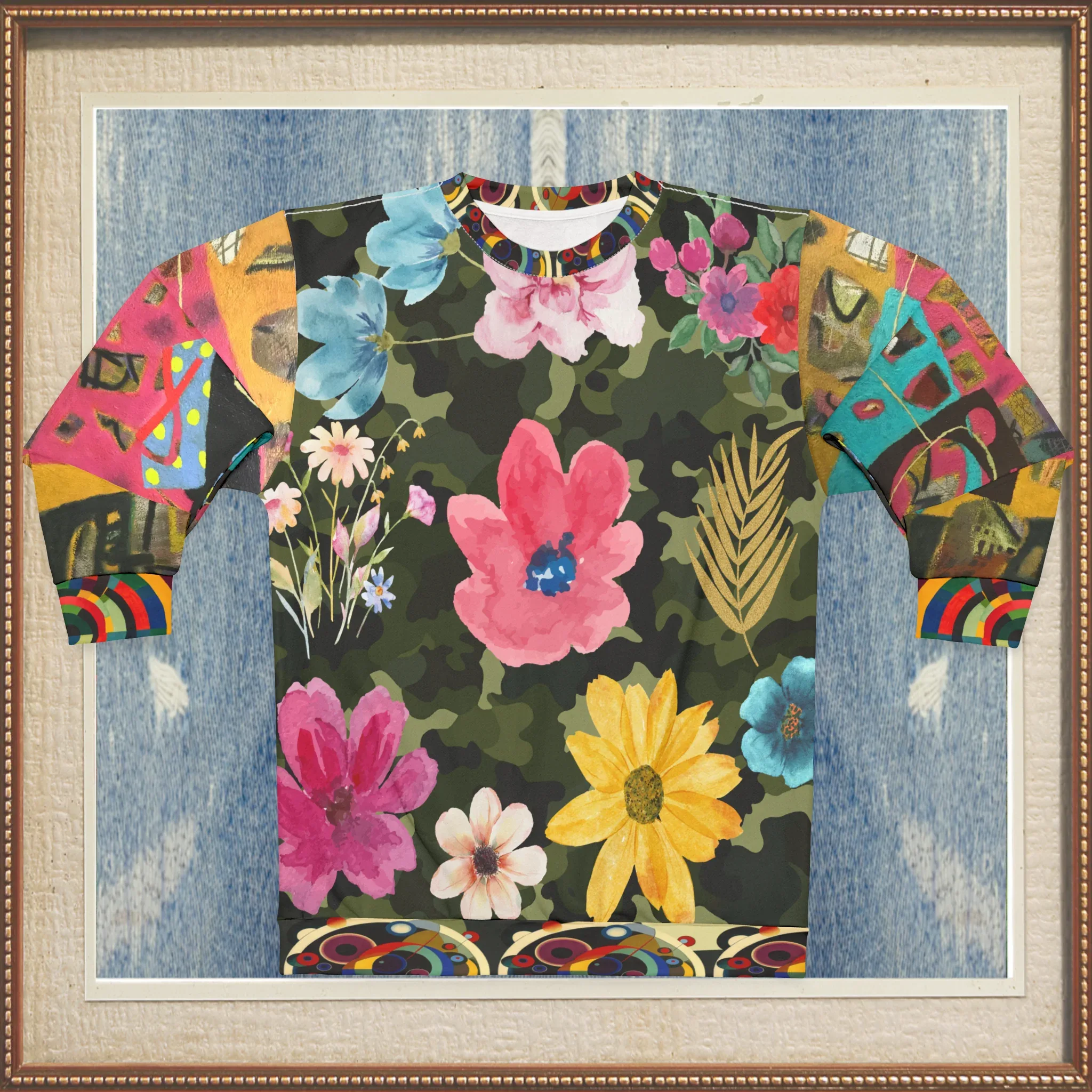 Green Floral Camo Unisex Sweatshirt (Gold Label)