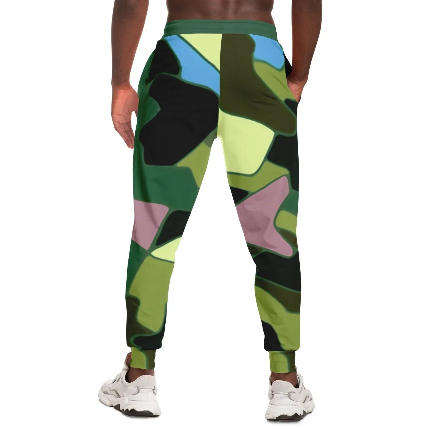 Green Purpalicious Camo Eco-Poly Unisex Joggers
