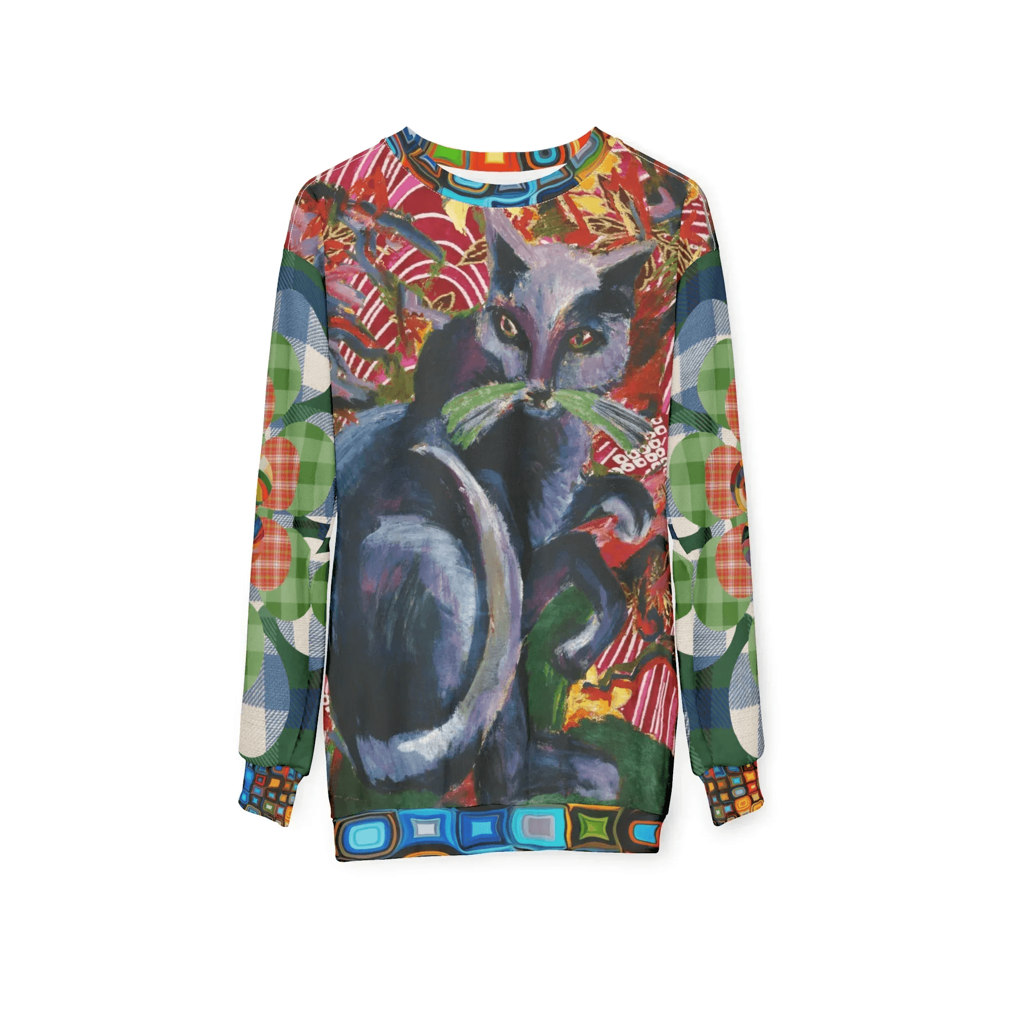 Grey Cat on Bright Cushion - Kirchner - Unisex Sweatshirt (Gold Label)