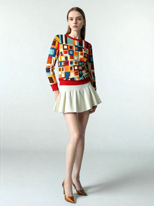 Hip Hip Hooray Groovy Geometric Unisex Sweatshirt (Gold Label)