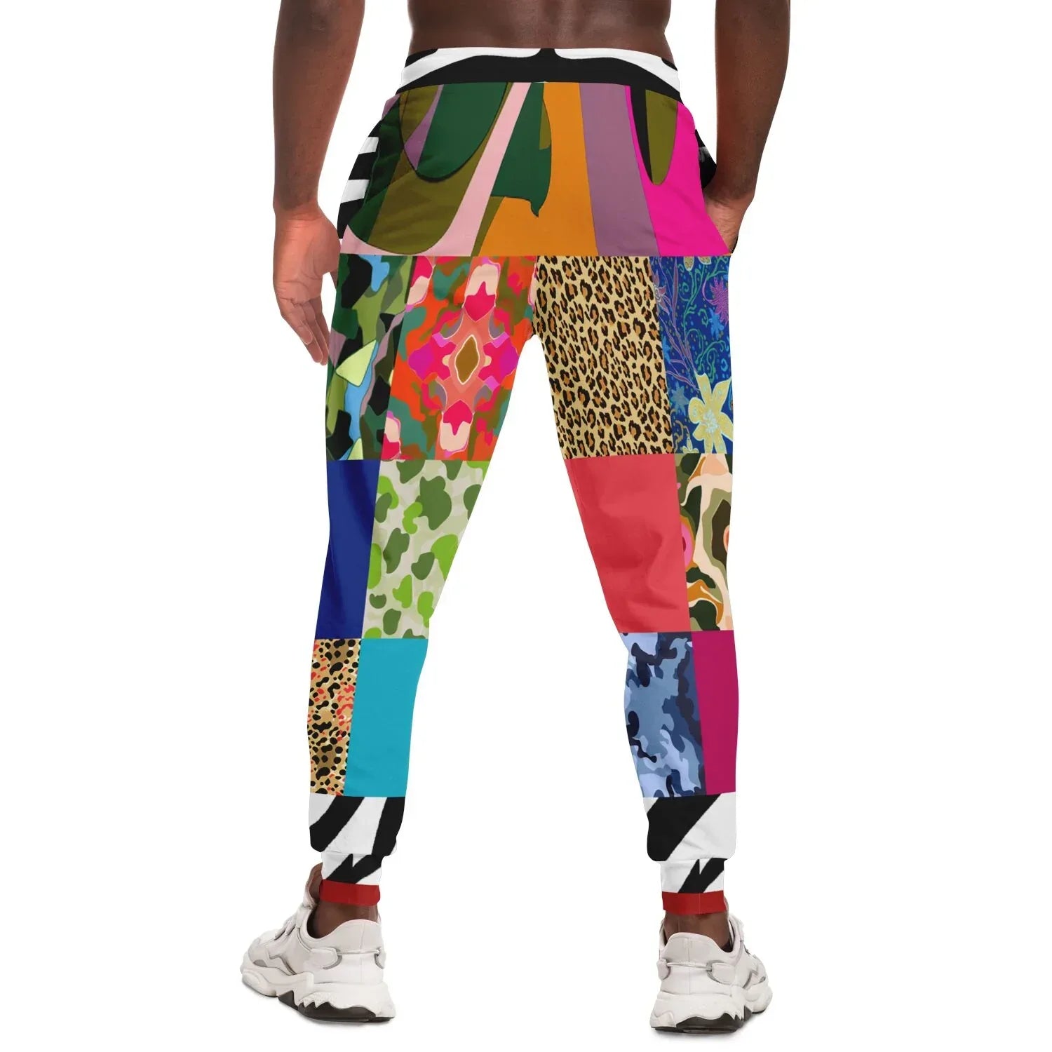 Gypsy Cheetah Multicolor Patchwork Eco-Poly Unisex Joggers