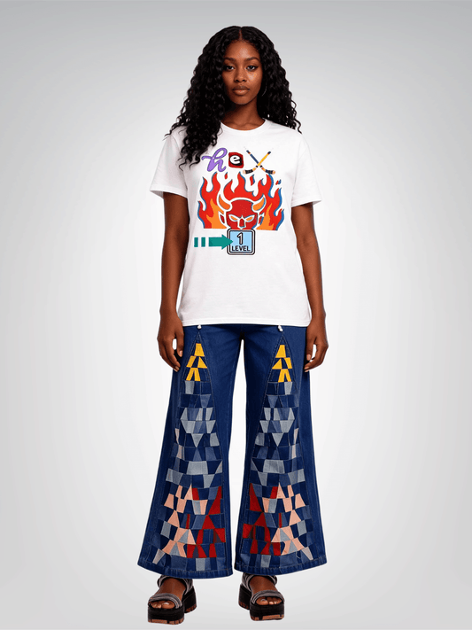 H-E Double Hockey Sticks Level 1 Heavyweight Unisex Tee