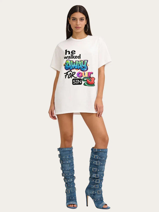 He Walked Away For Our Sins Heavyweight Unisex Tee