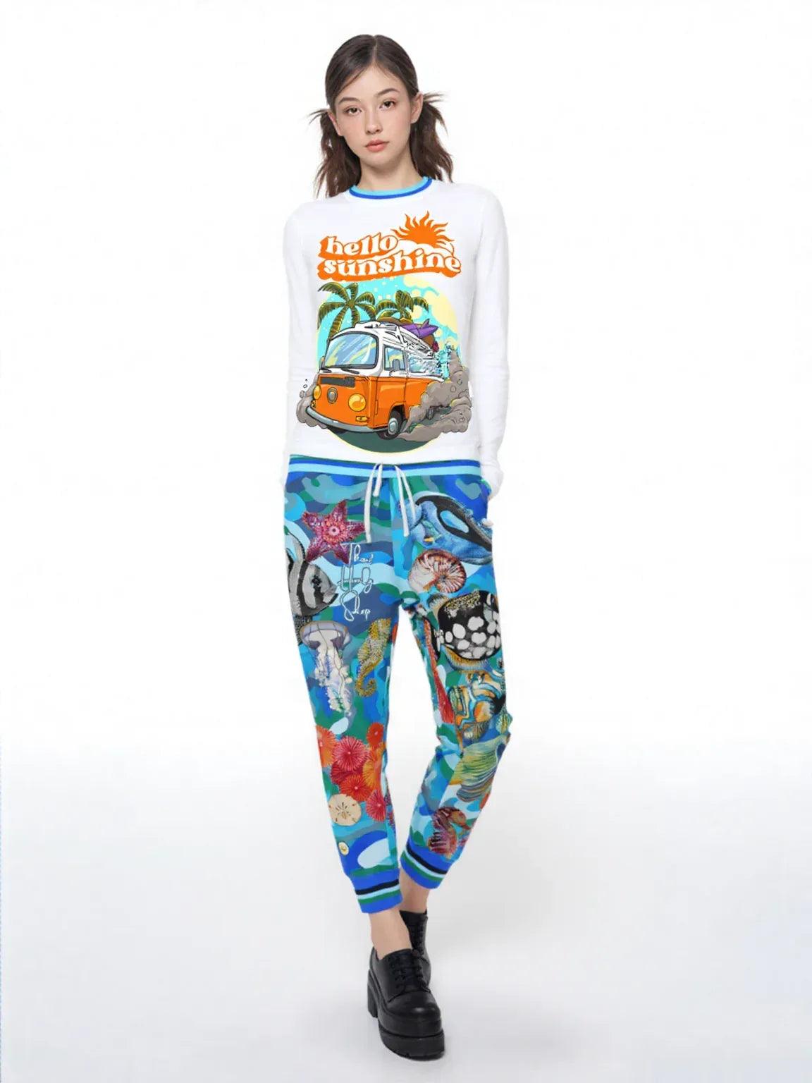 Save the Oceans Blue Camo Eco-Poly Unisex Joggers