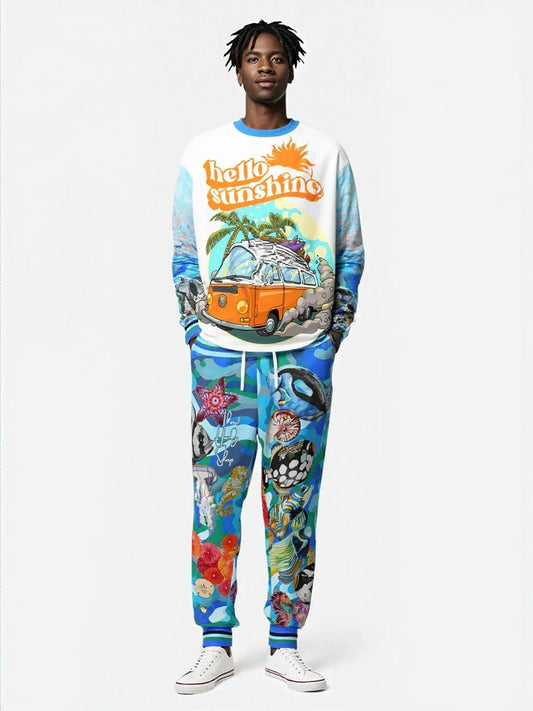 Save the Oceans Blue Camo Eco-Poly Unisex Joggers