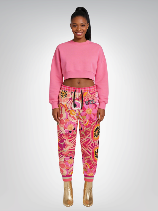 Hibiscus in the Desert Bloom Floral Eco-Poly Unisex Joggers