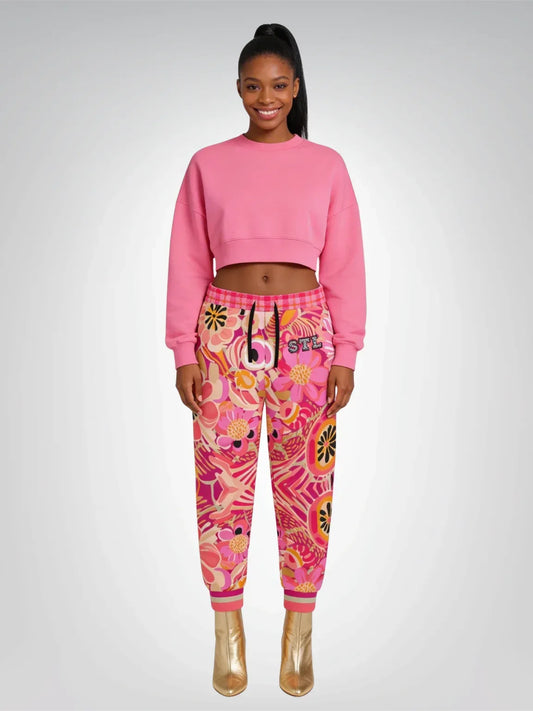 Hibiscus in the Desert Bloom Floral Eco-Poly Unisex Joggers