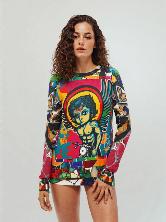 Holy-Moley Angel Motorcyclist Unisex Sweatshirt (Gold Label)