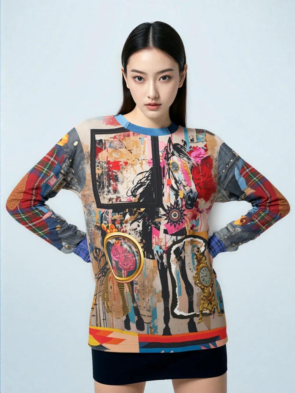 Horse in Perspectives Unisex Sweatshirt (Gold Label)