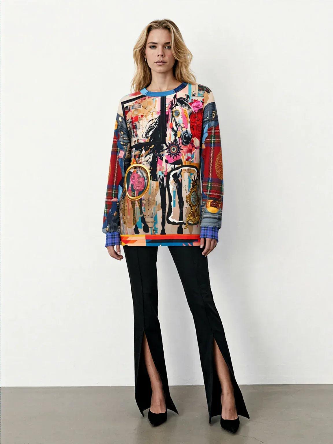 Horse in Perspectives Unisex Sweatshirt (Gold Label)
