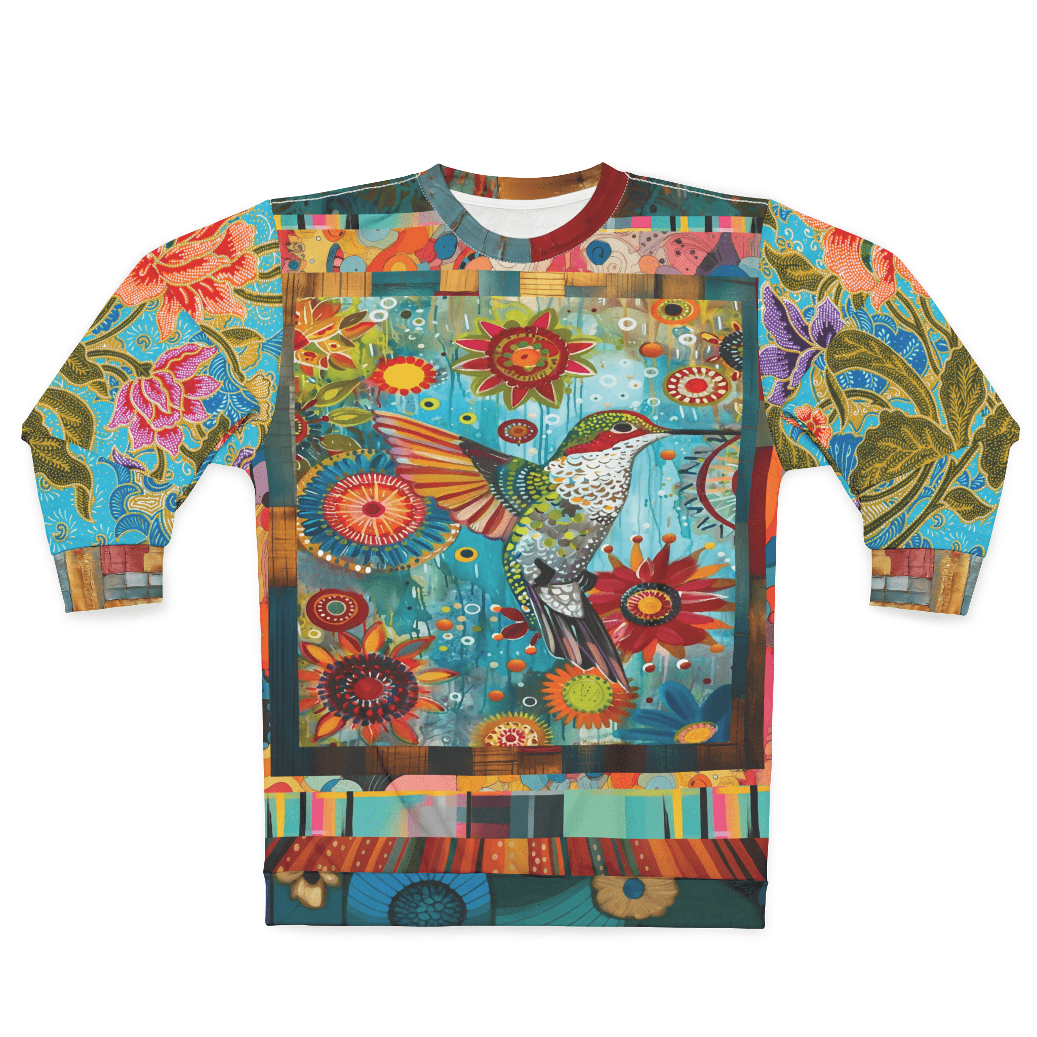 Hummingbird in Blue Tin Unisex Sweatshirt (Gold Label)