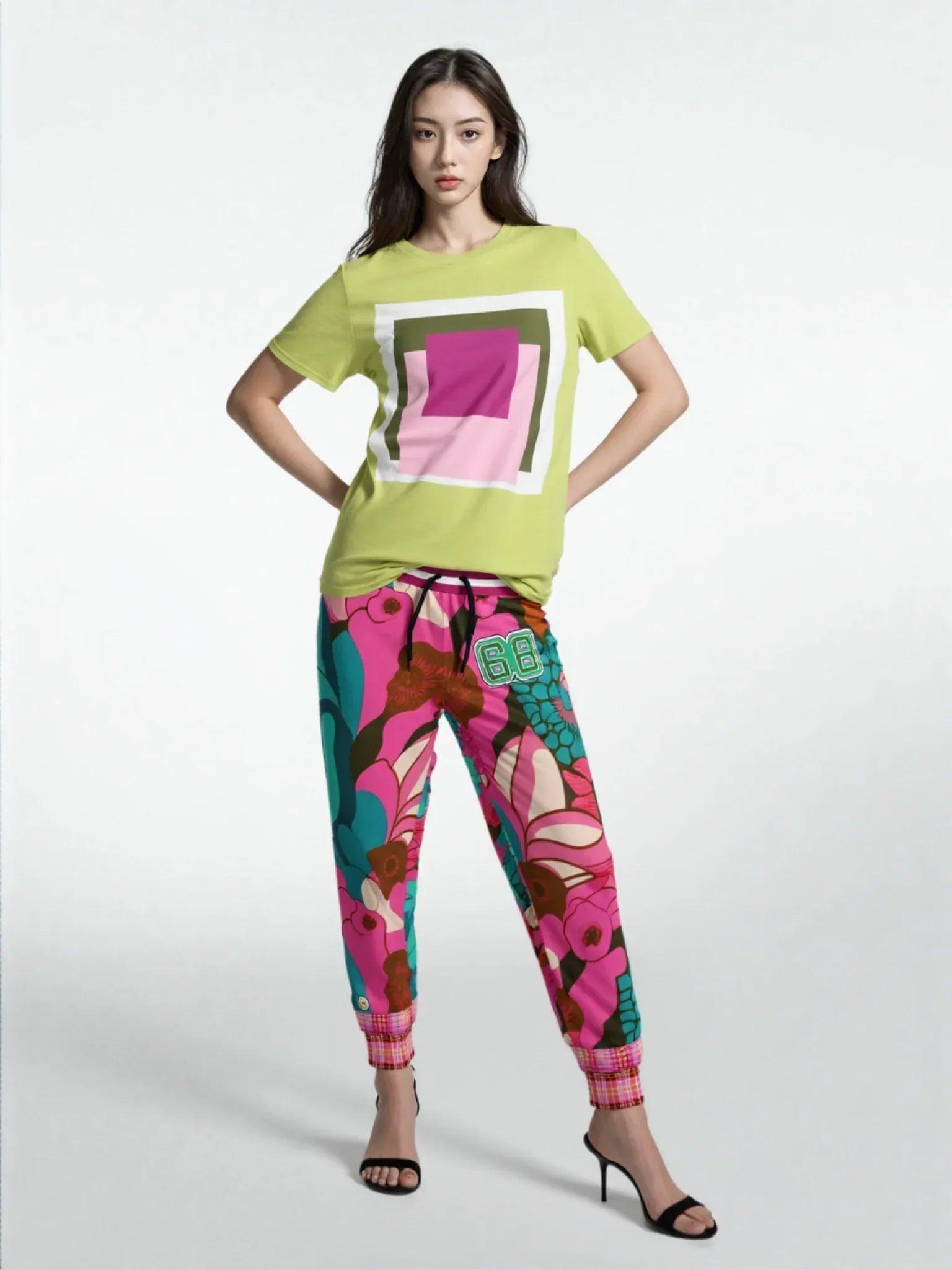 Pink Floral Crush 68 Eco-Poly Unisex Joggers