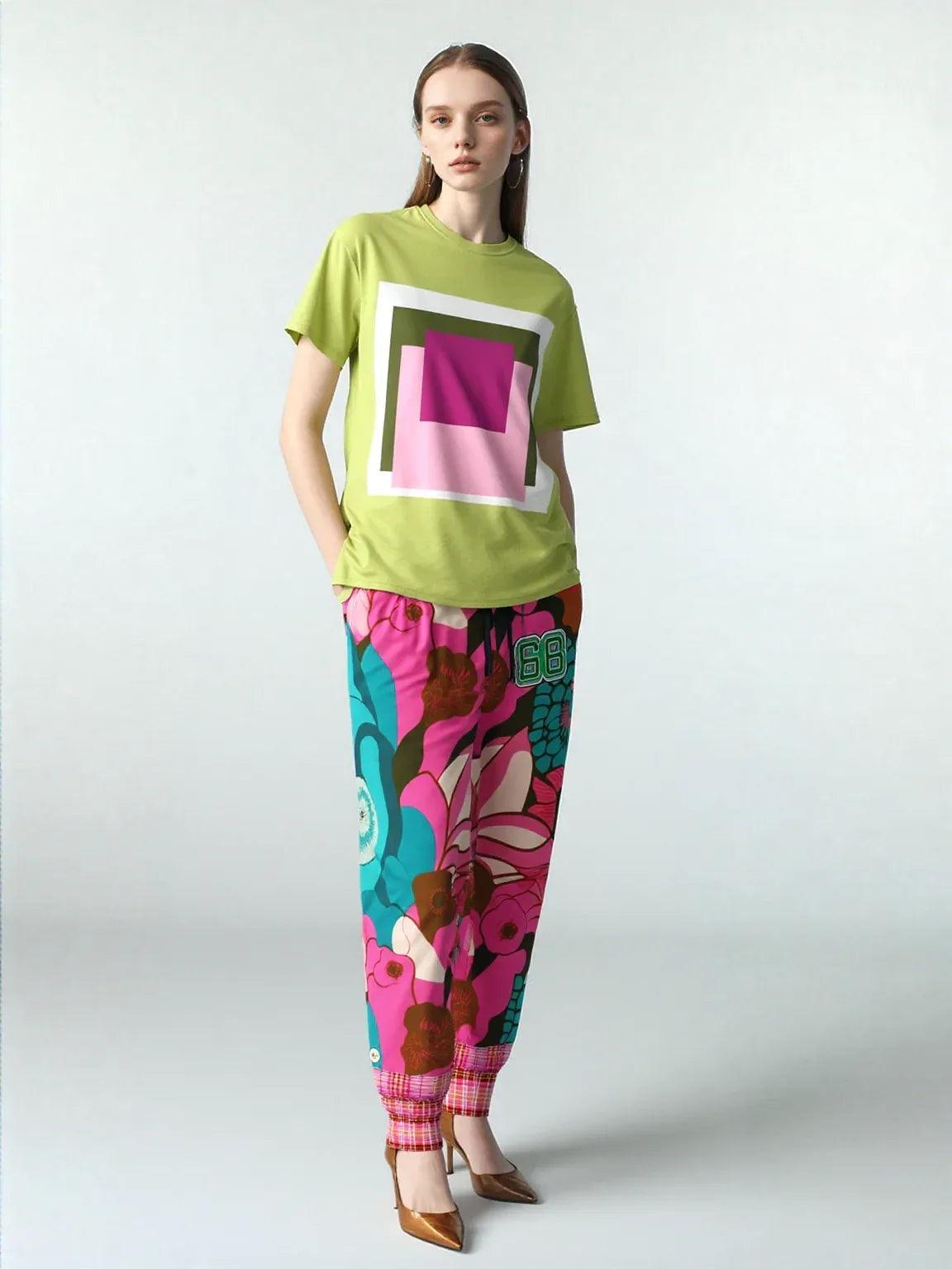 Pink Floral Crush 68 Eco-Poly Unisex Joggers
