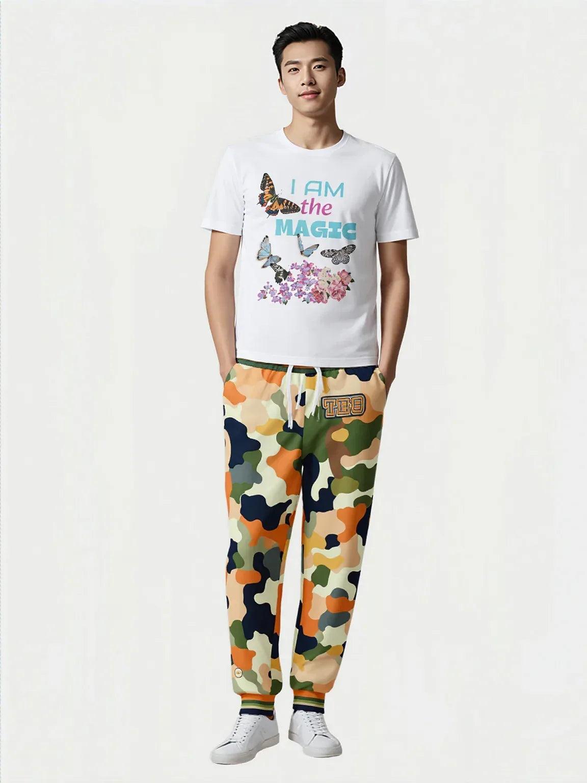 Sedona Vortex Orange Camo Eco-Poly Unisex Joggers