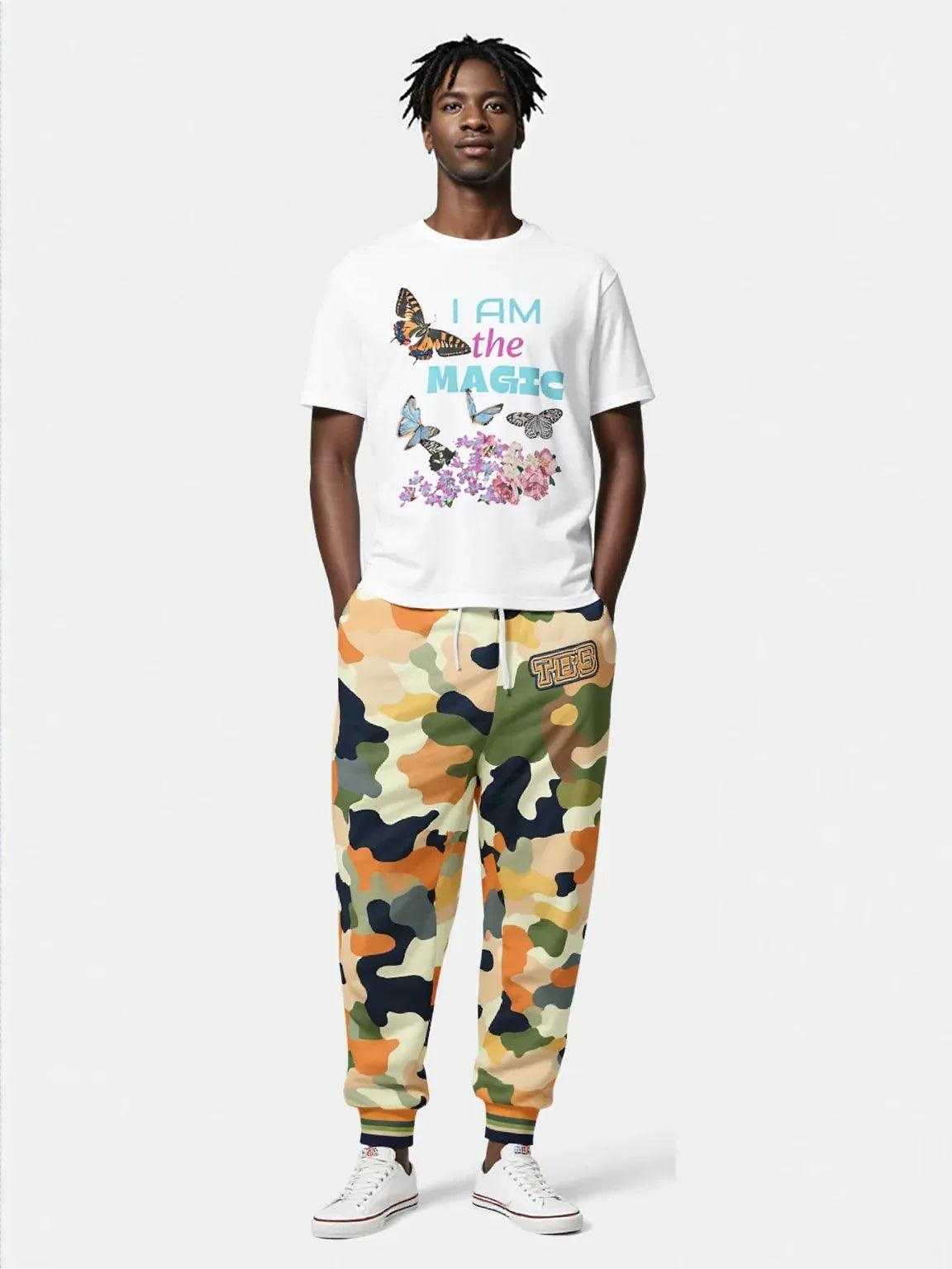 Sedona Vortex Orange Camo Eco-Poly Unisex Joggers