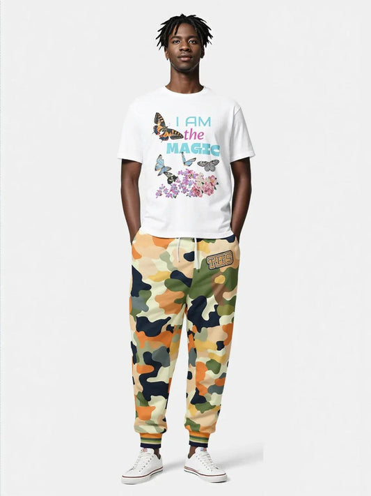 Sedona Vortex Orange Camo Eco-Poly Unisex Joggers