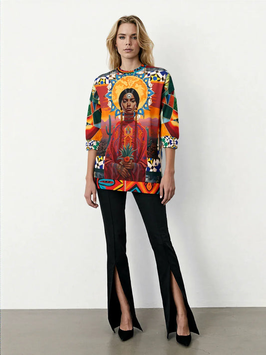 I Call Judgement Mexican Art Unisex Sweatshirt (Gold Label)