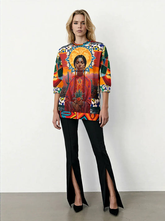 I Call Judgement Mexican Art Unisex Sweatshirt (Gold Label)