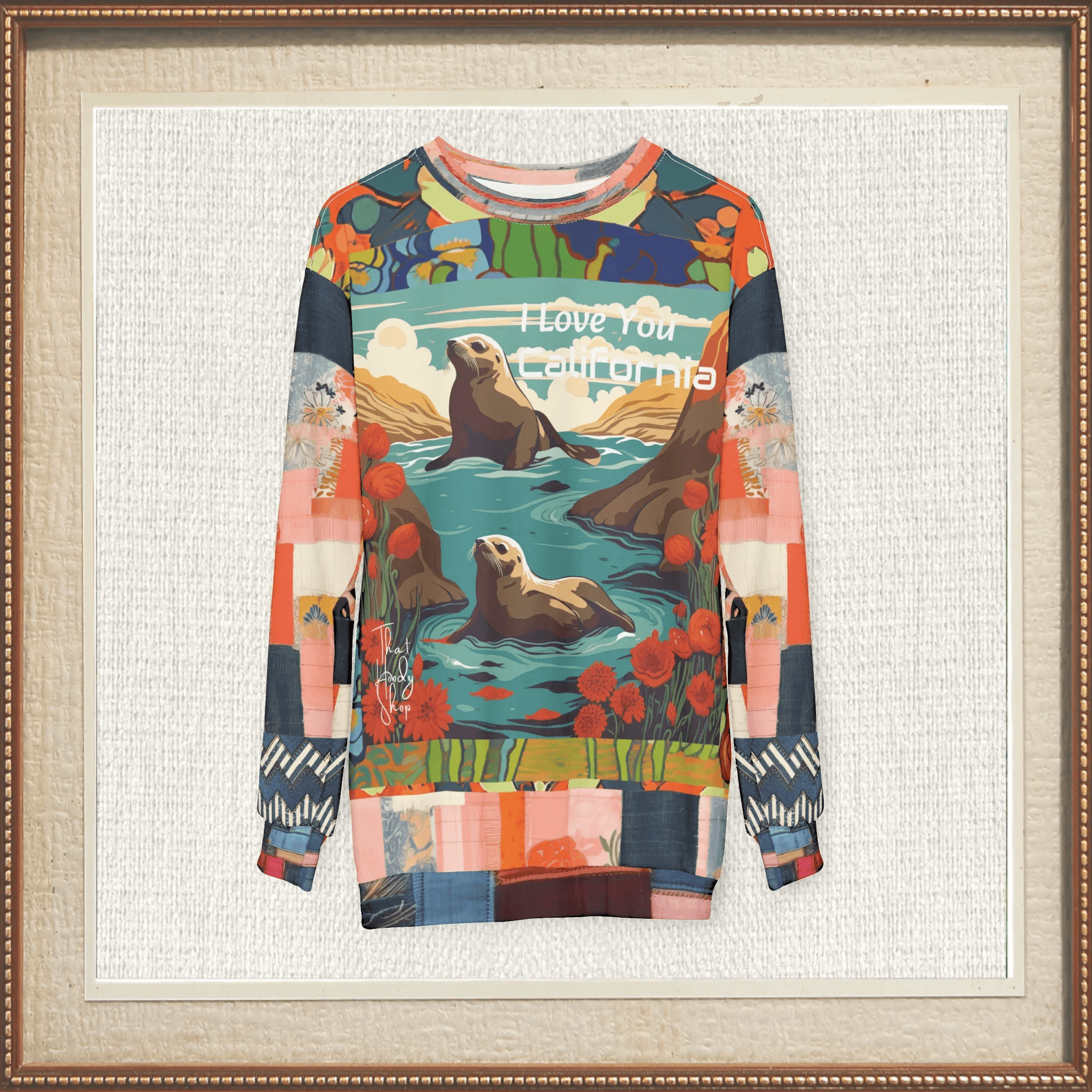 I Love You California - Mendocino Coast Sea Lions Unisex Sweatshirt (Gold Label)