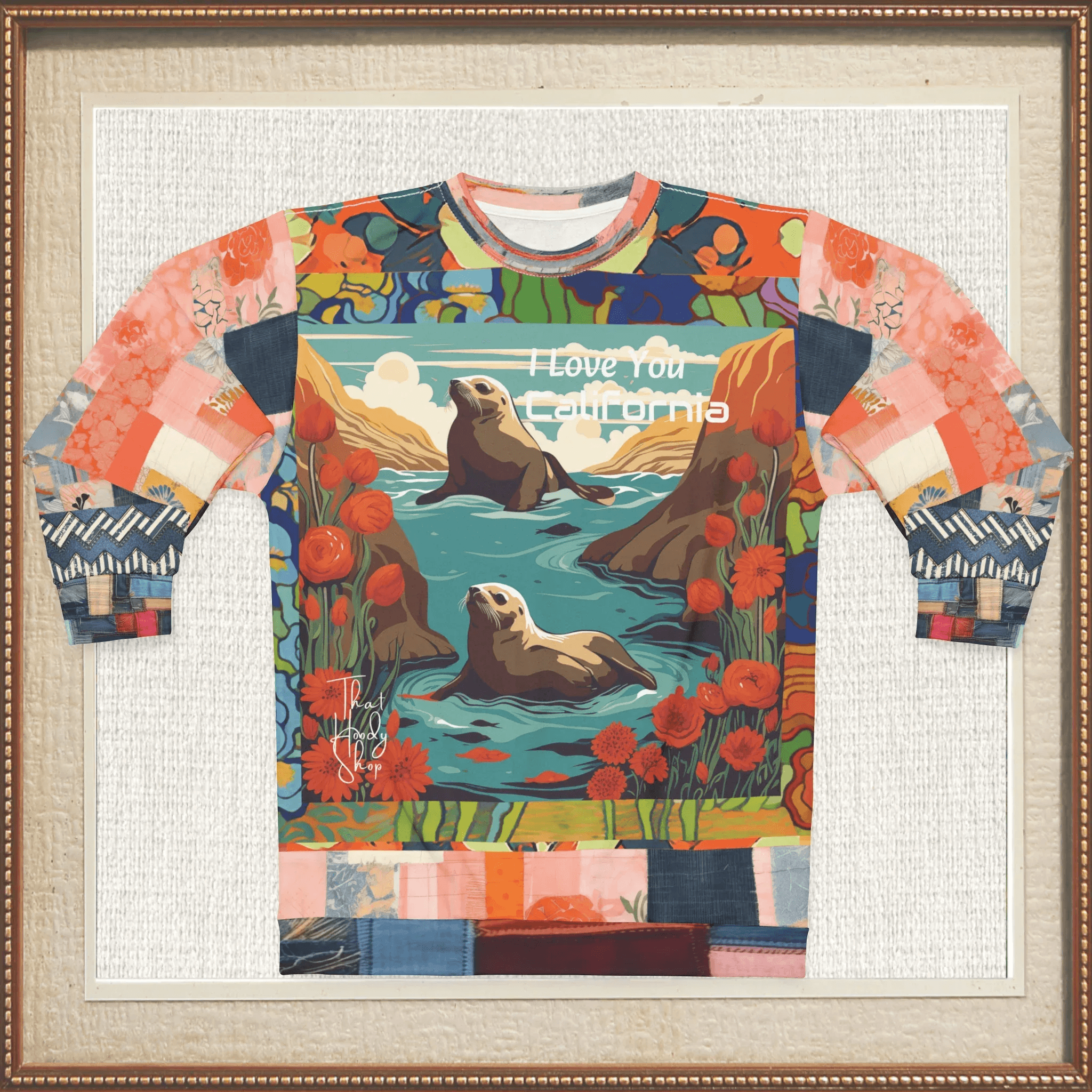I Love You California - Mendocino Coast Sea Lions Unisex Sweatshirt (Gold Label)