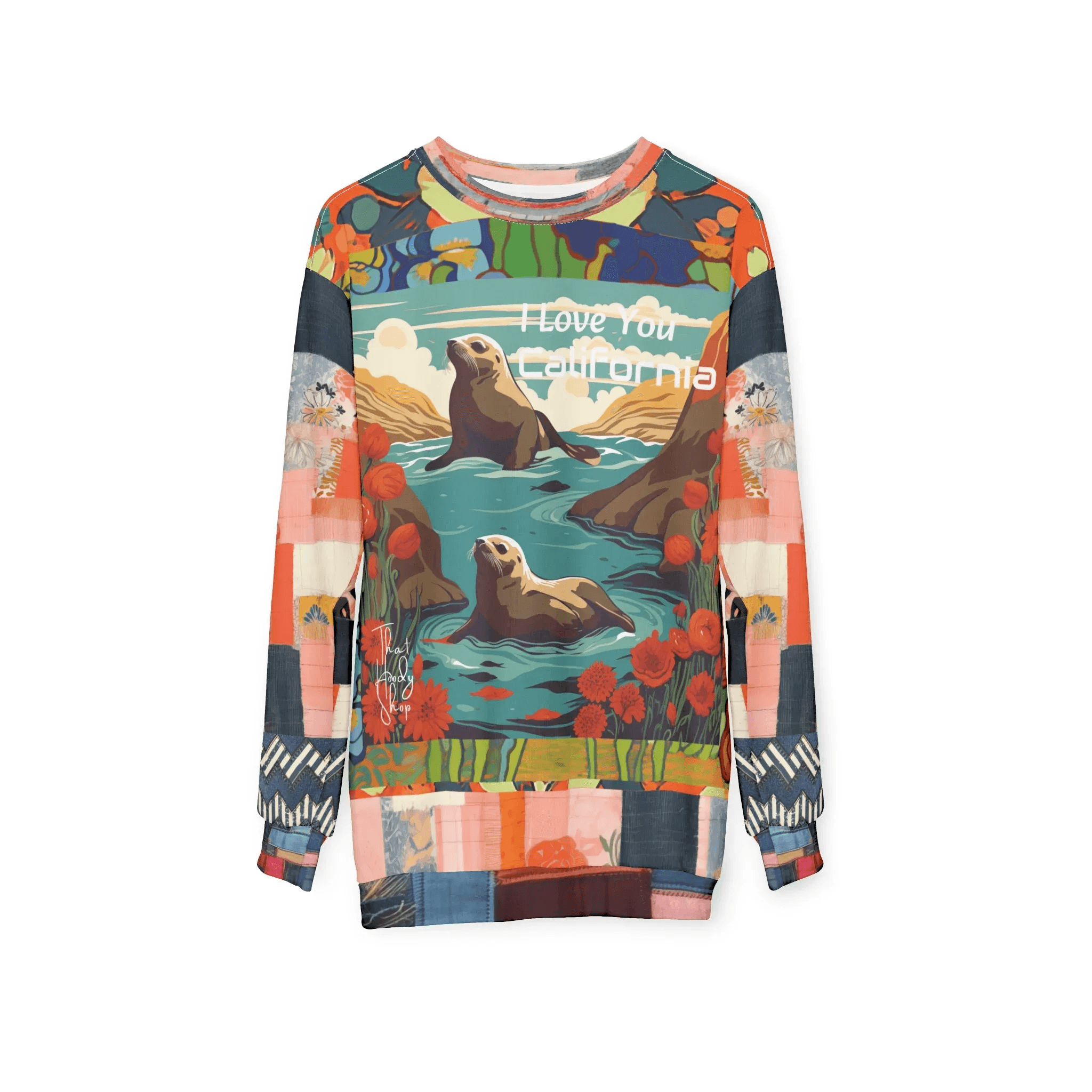 I Love You California - Mendocino Coast Sea Lions Unisex Sweatshirt (Gold Label)