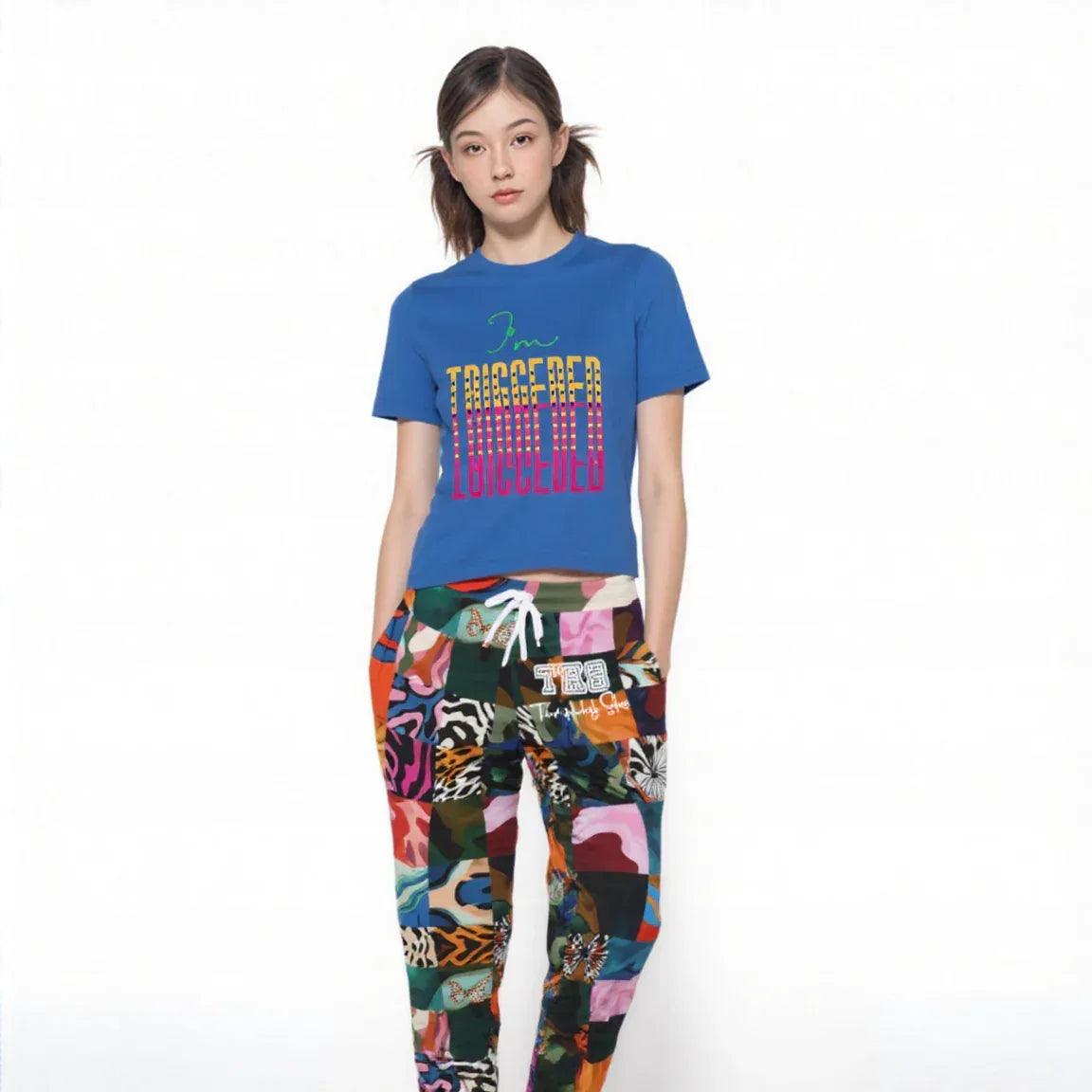 Wowzer Zowzer Animal Print Patchwork Eco-Poly Unisex Joggers