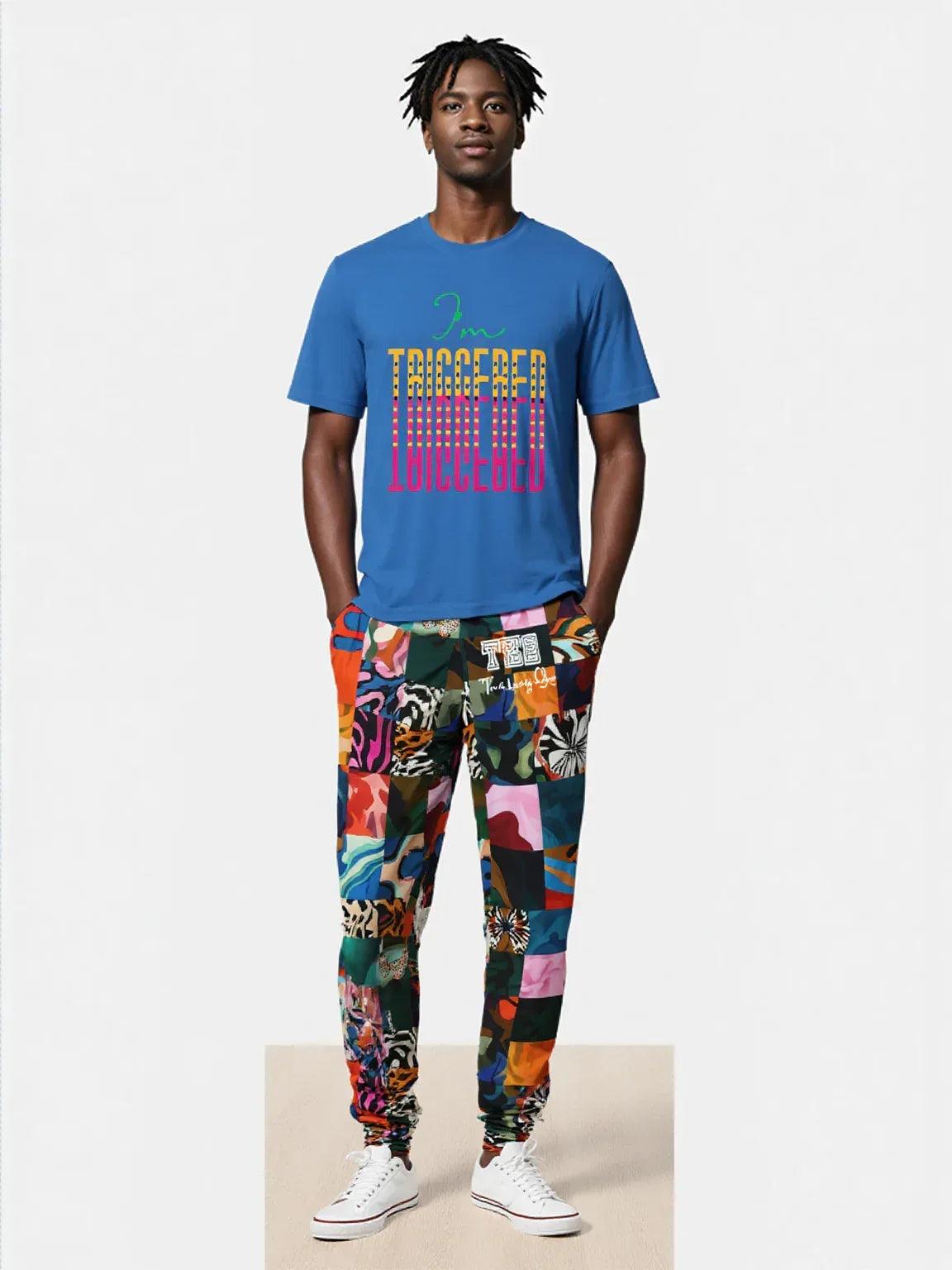 Wowzer Zowzer Animal Print Patchwork Eco-Poly Unisex Joggers