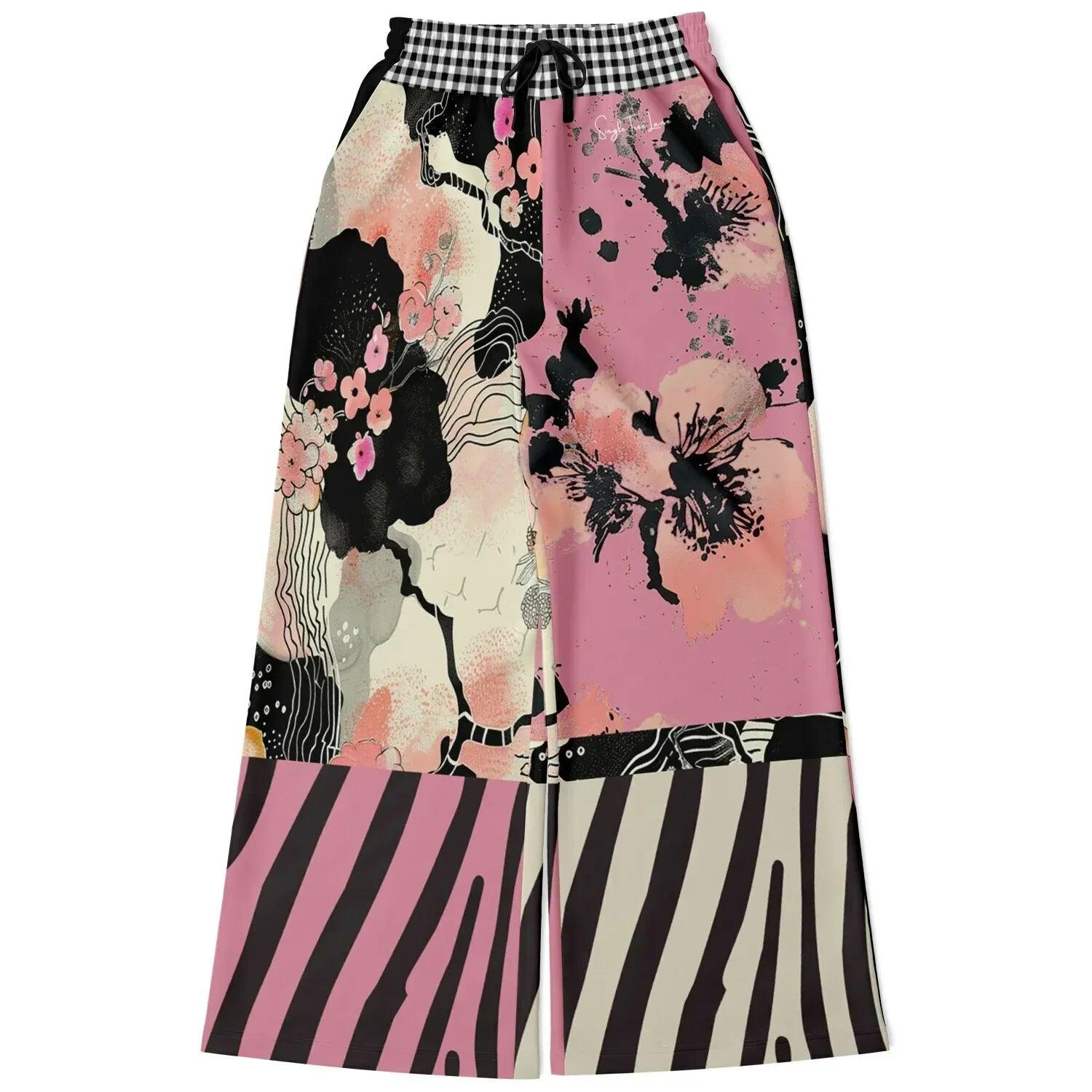 In My Japanese Garden Eco-Poly Wide Leg Pants