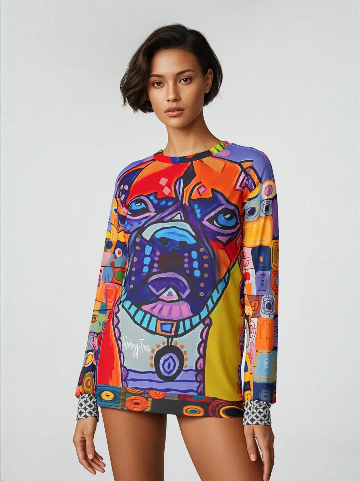 Indigo Dog Graffiti Art Unisex Sweatshirt (Gold Label)
